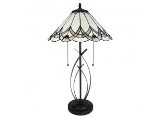 Stolní lampa Tiffany Red Dot - 39x69 cm E27/max 2x60W