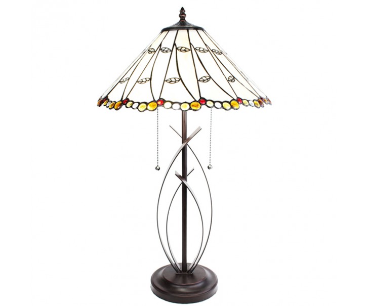Stolní lampa Tiffany Onea - Ø 41*68 cm E27/max 2*60W Clayre & Eef