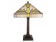 Pyramidová stolní lampa Tiffany - 31*31*48 cm E27/max 1*60W Clayre & Eef