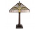 Pyramidová stolní lampa Tiffany - 31*31*48 cm E27/max 1*60W Clayre & Eef