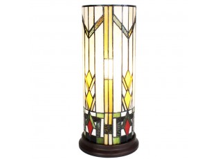 Válcová stolní lampa Tiffany - Ø 18*40 cm E14/max 1*25W