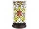 Válcovitá stolní lampa Tiffany s květinou Flo - Ø 15*26 cm E14/max 1*40W Clayre & Eef