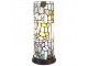 Válcovitá stolní lampa Tiffany s kvítky Vistaria - Ø 15*36 cm E14/max 1*40W Clayre & Eef