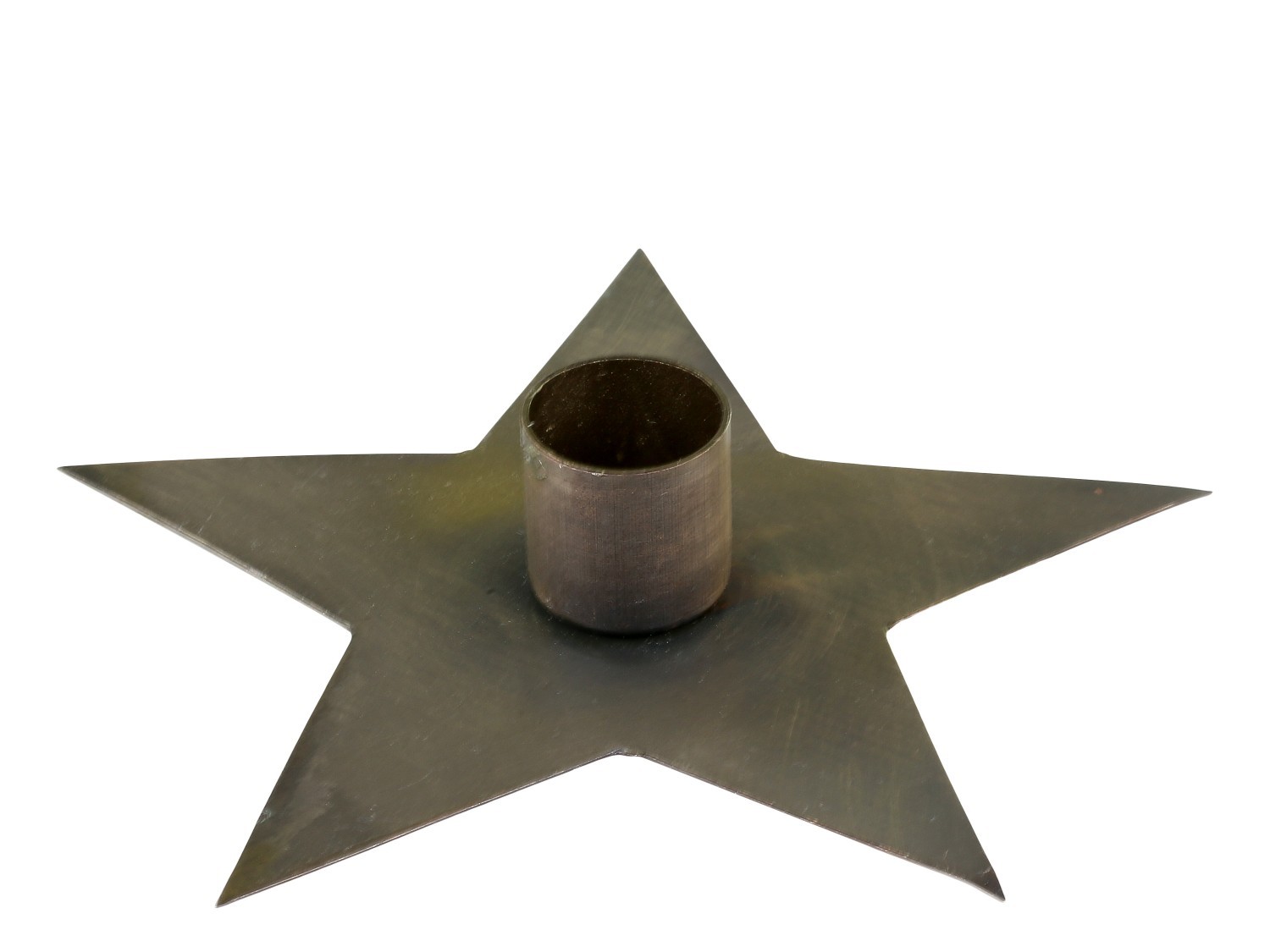Bronzový antik svícen na úzkou svíčku ve tvaru hvězdy Star - 13*2,5cm Chic Antique Bronzový antik svícen na úzkou svíčku ve tvaru hvězdy Star - 13*2,5cm Chic Antique
