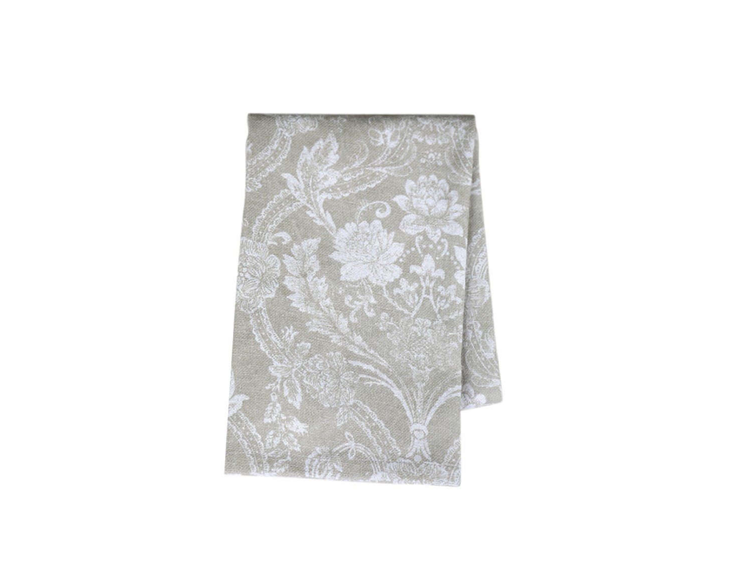 Zeleno-béžová bavlněná utěrka s květy Flowre - 50*70 cm Chic Antique Zeleno-béžová bavlněná utěrka s květy Flowre - 50*70 cm Chic Antique