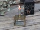 Bronzový antik svícen na úzkou svíčku s boxem Franco - 9*9*8,5cm Chic Antique