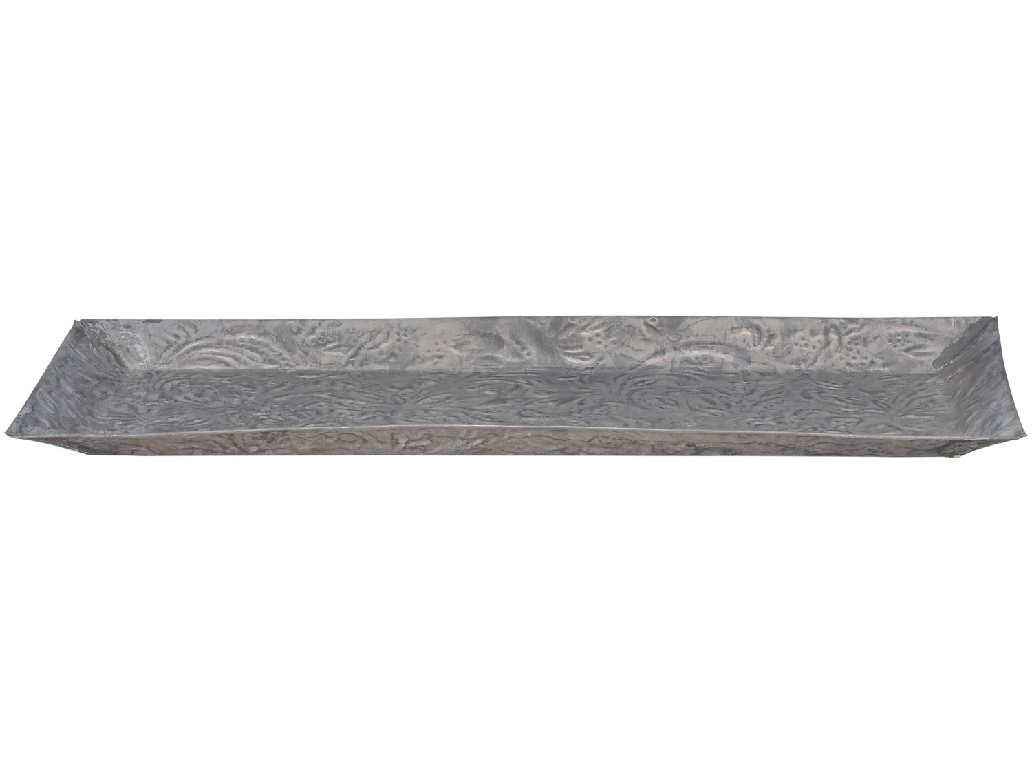 Šedý antik dekorační plechový podnos s patinou Trao - 42*18*1,5cm Chic Antique Šedý antik dekorační plechový podnos s patinou Trao - 42*18*1,5cm Chic Antique