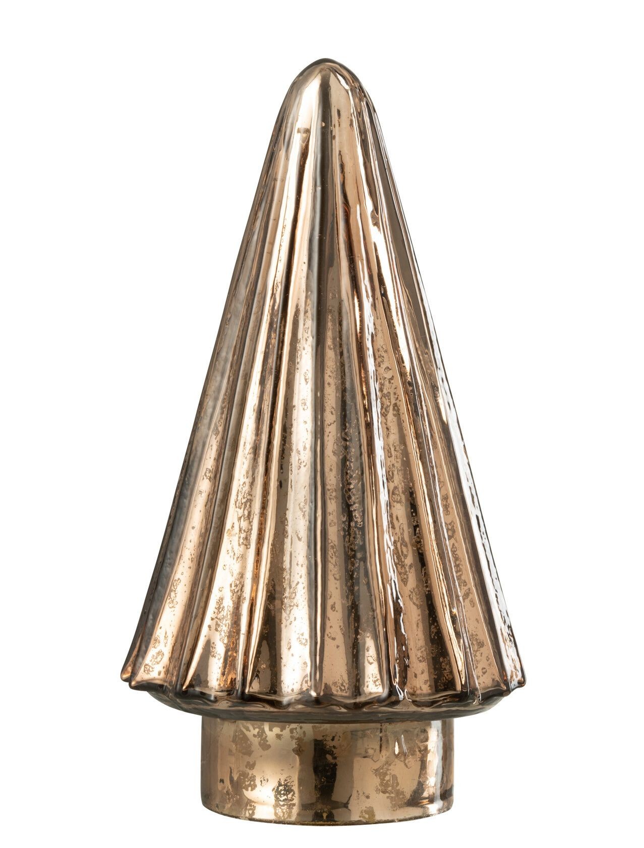 Hnědý svítící skleněný stromek Tree Led - Ø 10*19cm