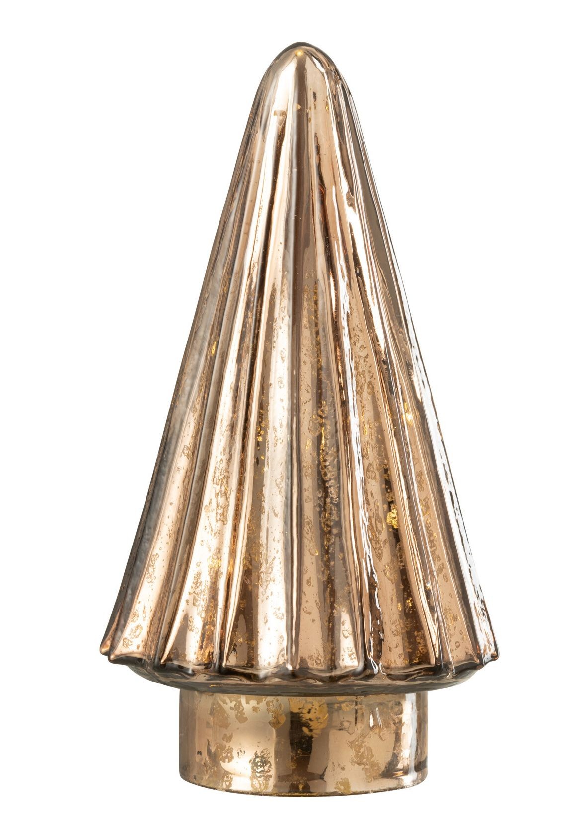 Hnědý svítící skleněný stromek Tree Led - Ø 10*19cm J-Line by Jolipa Hnědý svítící skleněný stromek Tree Led - Ø 10*19cm J-Line by Jolipa