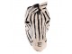 Bílo-černá antik nástěnná dekorace hlava zebra M - 13*30*27 cm Clayre & Eef
