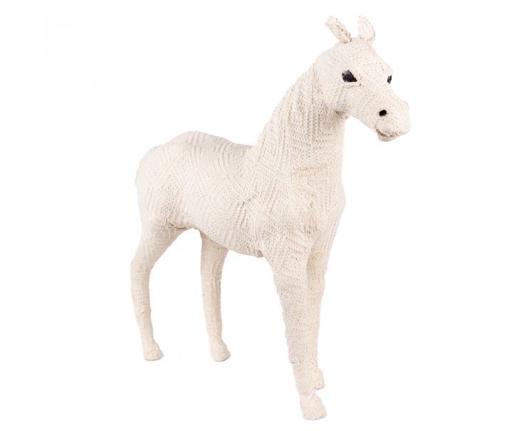 Béžová antik dekorace socha kůň M - 34*8*30 cm Clayre & Eef