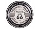 Nástěnná kovová cedule na zeď Route 66 - Ø 35*2 cm Clayre & Eef