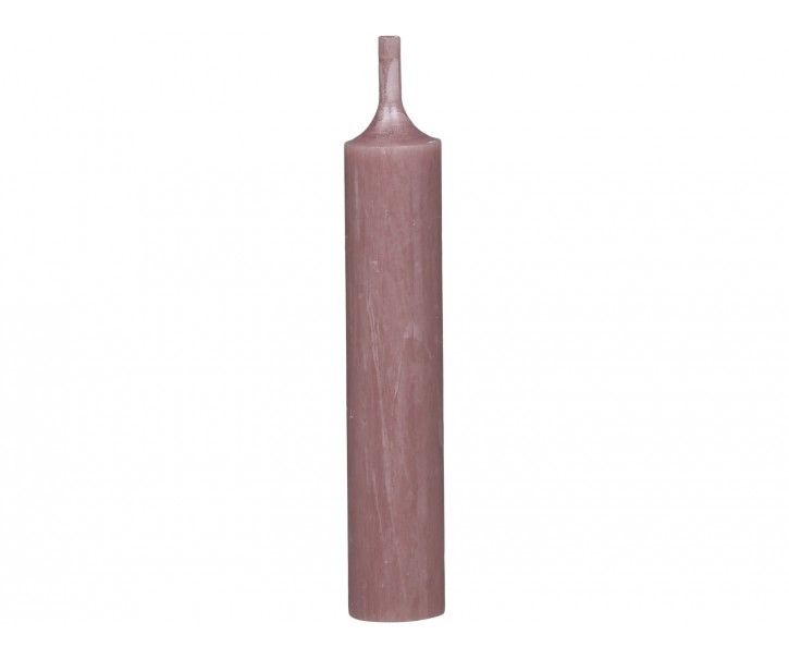 Taupe úzká krátká svíčka Short dinner candle - Ø 2 *11cm / 4.5h Chic Antique