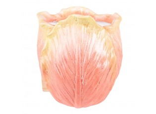Oranžový nástěnný květináč ve tvaru květu tulipánu - 12*8*15 cm