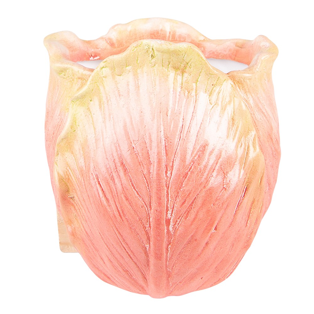 Oranžový nástěnný květináč ve tvaru květu tulipánu - 12*8*15 cm