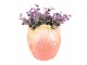 Oranžový nástěnný květináč ve tvaru květu tulipánu - 12*8*15 cm Clayre & Eef