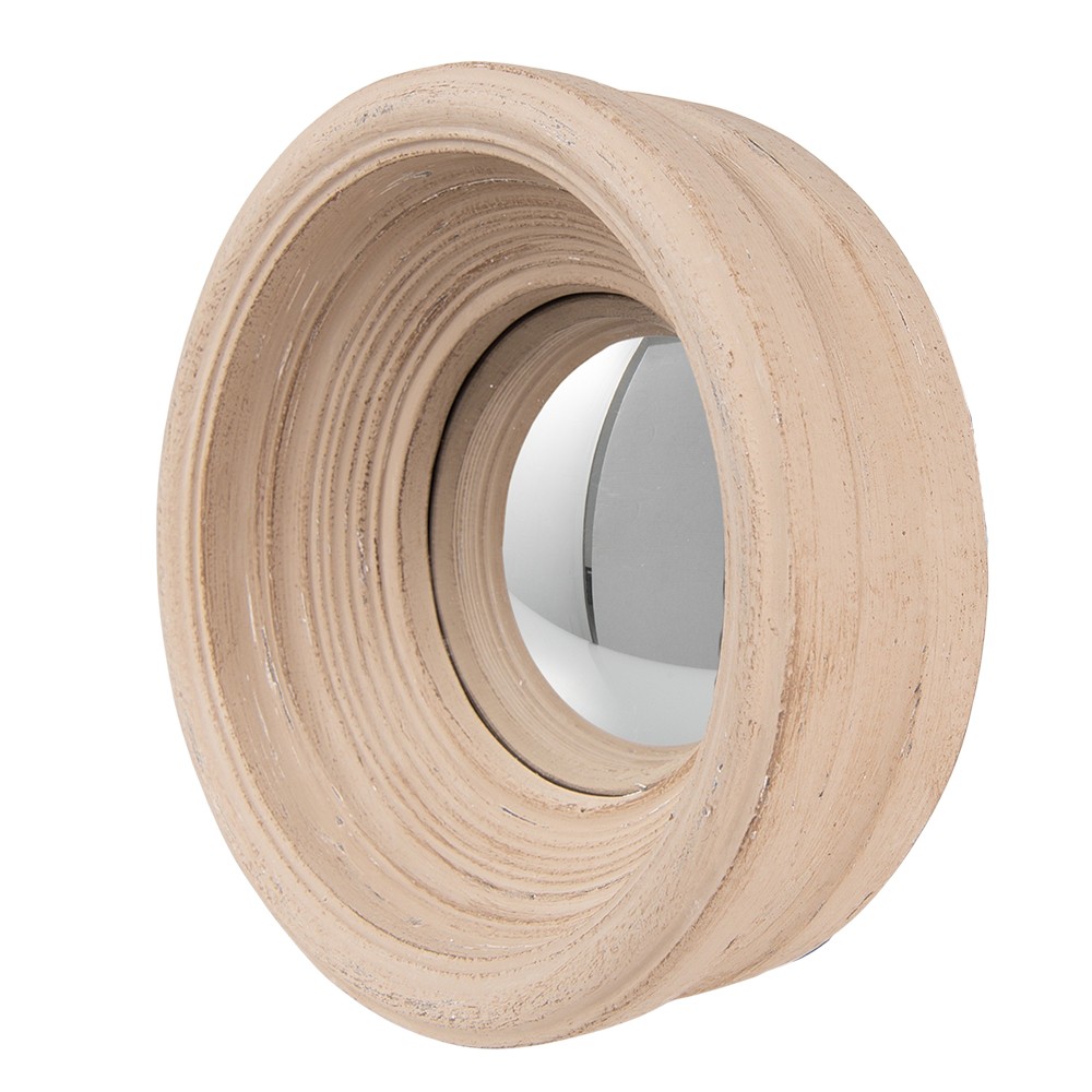 Béžové antik kulaté nástěnné vypouklé zrcadlo Beneoit – Ø 24*7 cm Clayre & Eef Béžové antik kulaté nástěnné vypouklé zrcadlo Beneoit – Ø 24*7 cm Clayre & Eef