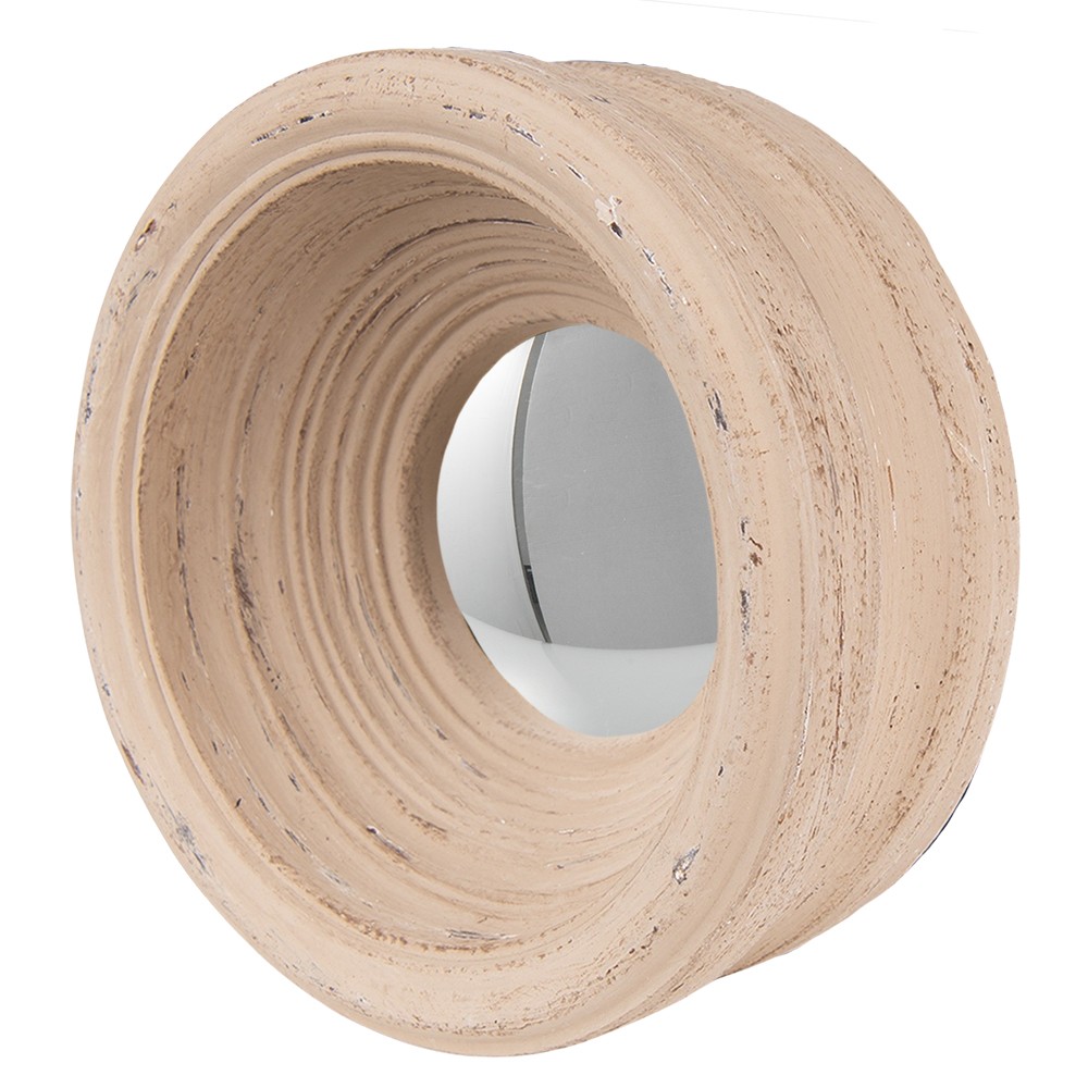 Béžové antik kulaté nástěnné vypouklé zrcadlo Beneoit – Ø 19*7 cm Clayre & Eef Béžové antik kulaté nástěnné vypouklé zrcadlo Beneoit – Ø 19*7 cm Clayre & Eef