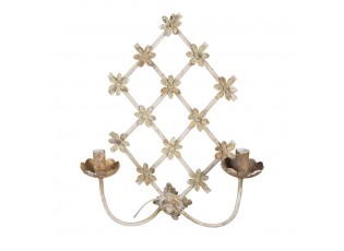 Nástěnná béžová vintage lampa - 43*16*55 cm E14 /max 2x25W