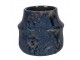 Modrý keramický obal na květináč Blue Dotty - Ø 15*13 cm Clayre & Eef