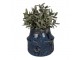 Modrý keramický obal na květináč Blue Dotty - Ø 15*13 cm Clayre & Eef