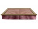 Podnos na nohy s červeným kárem Squaro - 43*33*7cm Mars & More 