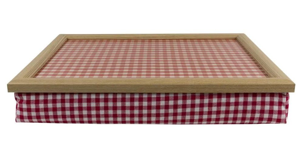 Podnos na nohy s červeným károváním Squaro - 43*33*7cm Mars & More Podnos na nohy s červeným károváním Squaro - 43*33*7cm Mars & More
