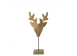 Dekorace hlava jelena z mangového dřeva na podstavci Deer - 26*15*60cm