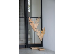 Dekorace hlava jelena z mangového dřeva na podstavci Deer - 26*15*60cm