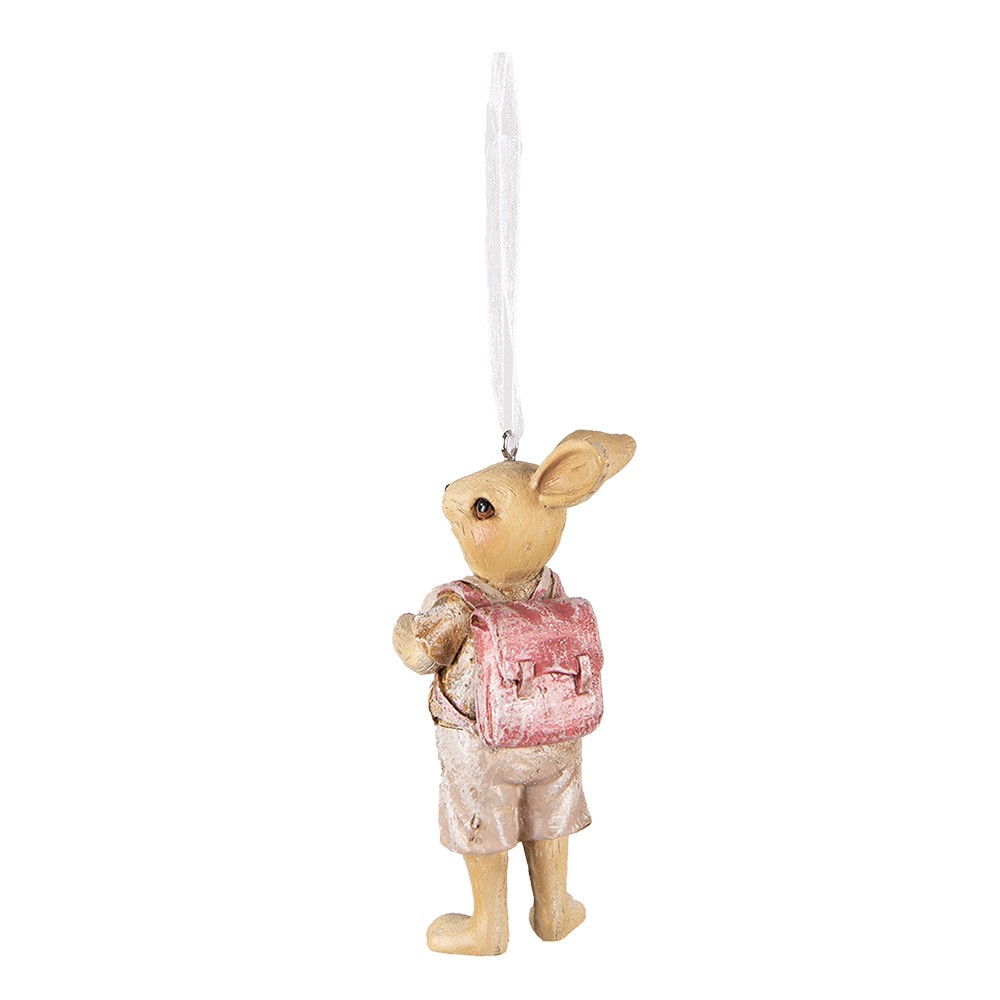 Závěsná dekorace králičí chlapec s vajíčkem a brašnou- 4*4*11 cm Clayre & Eef Závěsná dekorace králičí chlapec s vajíčkem a brašnou- 4*4*11 cm Clayre & Eef