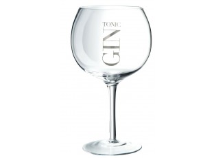 Sklenička se stříbrným nápisem Gin Tonic - Ø12*22cm/880ml