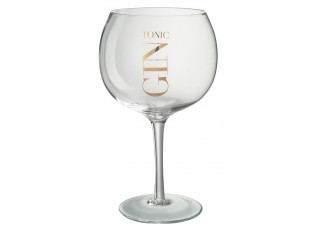 Sklenička se zlatým nápisem Gin Tonic - Ø12*22cm/880ml