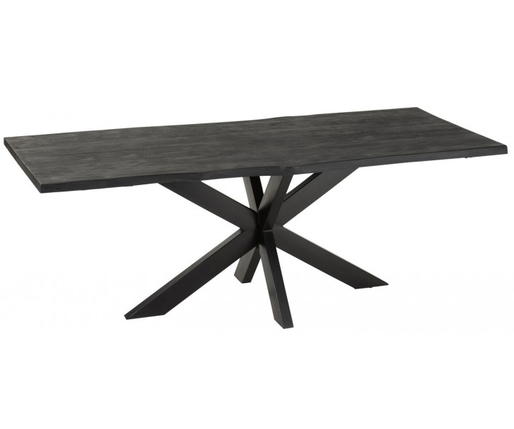 Černý obdélníkový jídelní stůl s deskou z mangového dřeva Gerard Mango - 200*90*76 cm J-Line by Jolipa