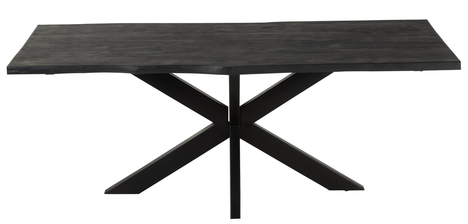 Černý obdélníkový jídelní stůl s deskou z mangového dřeva Gerard Mango - 200*90*76 cm J-Line by Jolipa Černý obdélníkový jídelní stůl s deskou z mangového dřeva Gerard Mango - 200*90*76 cm J-Line by Jolipa