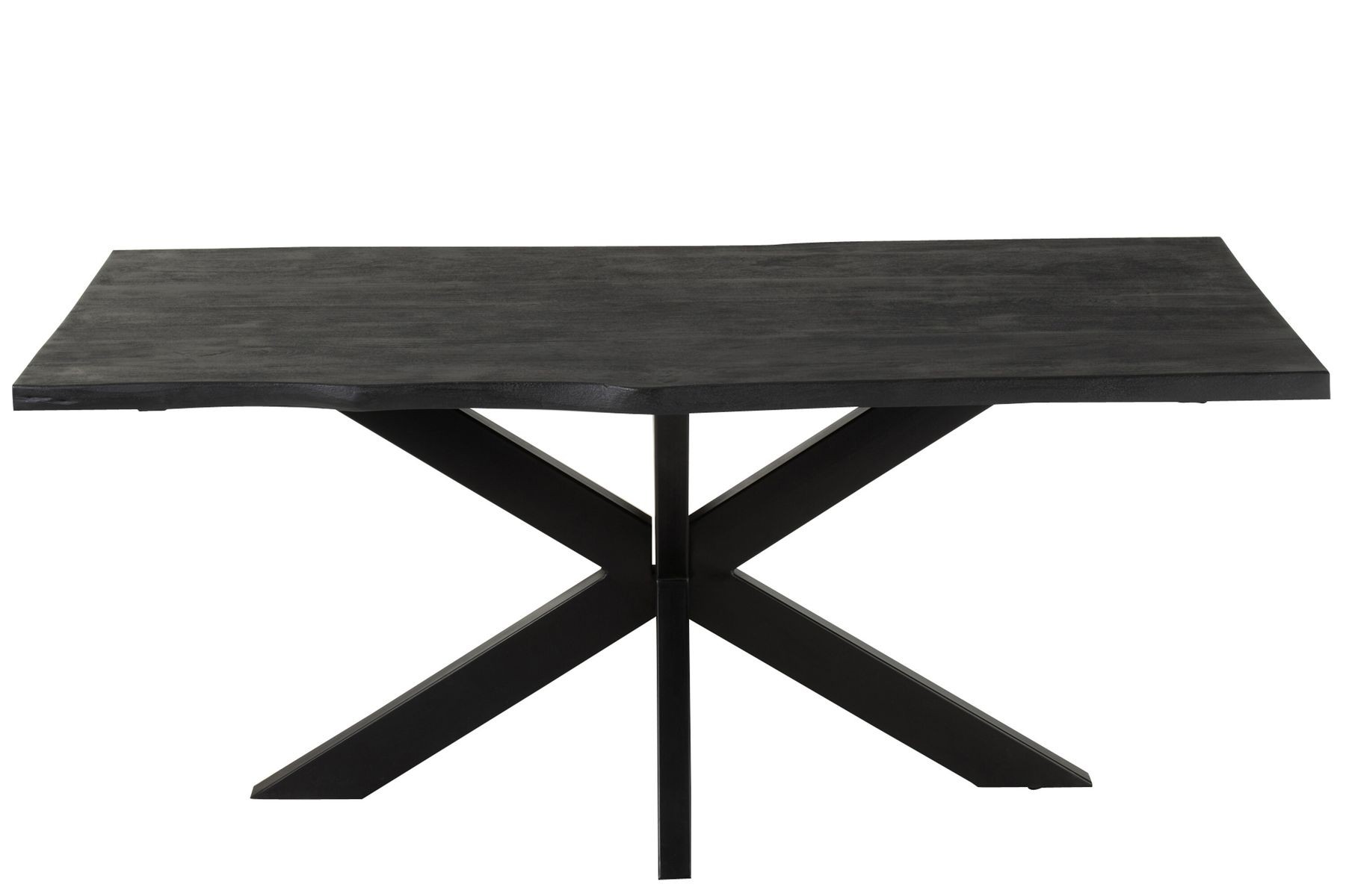 Černý obdélníkový jídelní stůl s deskou z mangového dřeva Gerard Mango - 180*90*76 cm J-Line by Jolipa Černý obdélníkový jídelní stůl s deskou z mangového dřeva Gerard Mango - 180*90*76 cm J-Line by Jolipa