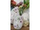 Dekorace keramické vajíčko s barevnými květy - 11*11*17 cm Clayre & Eef