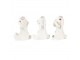 Dekorace 3ks králíčci nevidím, neslyším, nemluvím - 19*7*9 cm Clayre & Eef