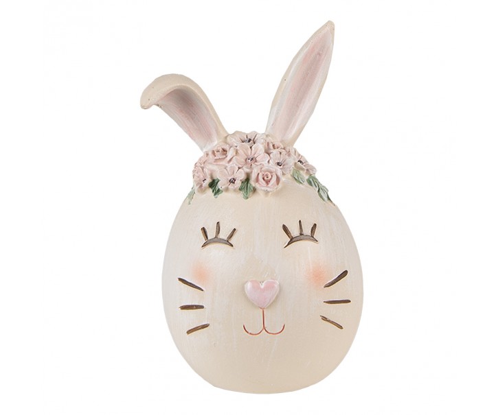 Dekorace vejce s designem hlavy králíka - 7*7*13 cm Clayre & Eef