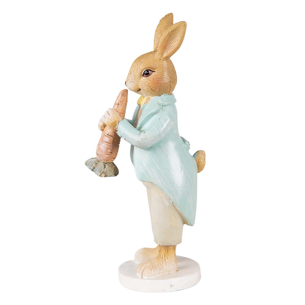 Velikonoční dekorace králík hrající na mrkev - 7*5*15 cm Clayre & Eef Velikonoční dekorace králík hrající na mrkev - 7*5*15 cm Clayre & Eef