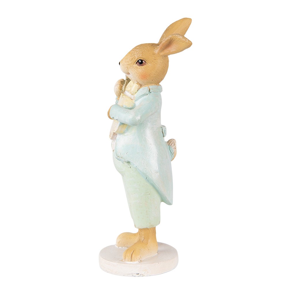 Velikonoční dekorace králík hrající na kytaru ve tvaru květiny - 7*5*15 cm Clayre & Eef Velikonoční dekorace králík hrající na kytaru ve tvaru květiny - 7*5*15 cm Clayre & Eef