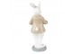 Velikonoční dekorace králík v hnědém kabátku držící vajíčko - 6*6*15 cm Clayre & Eef