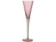 Růžová sklenička na šampaňské Oil transparent - Ø 7*28 cm J-Line by Jolipa