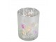 Barevný skleněný svícen Wild Flowers Butterfly M - Ø 10*12,5cm Mars & More 