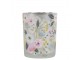 Barevný skleněný svícen Wild Flowers Rose M - Ø 10*12,5cm Mars & More 