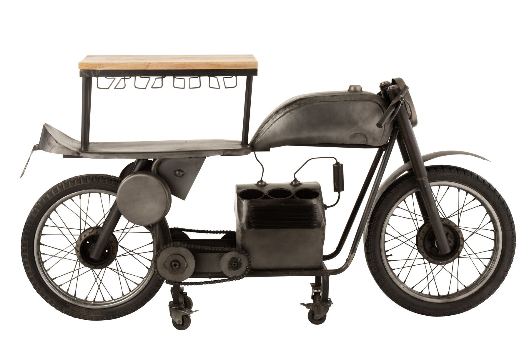 Granitový retro bar motocykl na12skleniček a 6lahví vína Motorcycle - 200*43*100 cm J-Line by Jolipa Granitový retro bar motocykl na12skleniček a 6lahví vína Motorcycle - 200*43*100 cm J-Line by Jolipa