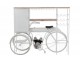 Bílý antik retro bar kolo na skleničky a 9lahví vína Bicycle - 173*64*119 cm J-Line by Jolipa