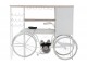 Bílý antik retro bar kolo na skleničky a 9lahví vína Bicycle - 173*64*119 cm J-Line by Jolipa