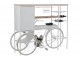 Bílý antik retro bar kolo na skleničky a 9lahví vína Bicycle - 173*64*119 cm J-Line by Jolipa