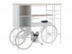 Bílý antik retro bar kolo na skleničky a 9lahví vína Bicycle - 173*64*119 cm J-Line by Jolipa