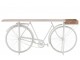 Bílý antik retro bar/konzolový stolek Bicycle - 185*36*85 cm J-Line by Jolipa